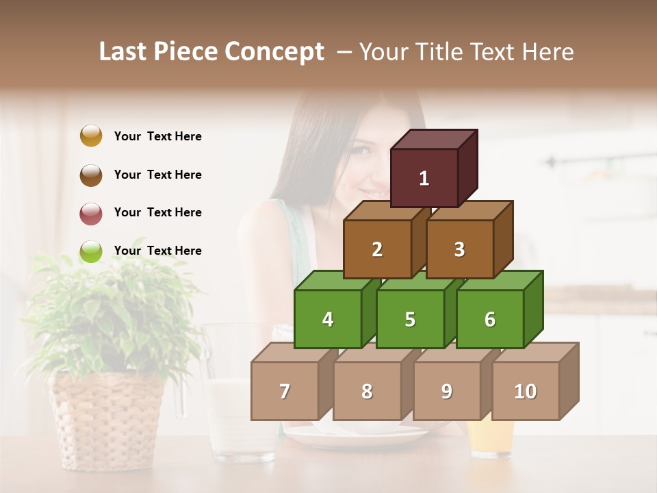 Caucasian Plate Young PowerPoint Template