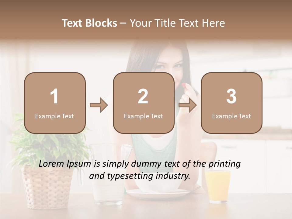 Caucasian Plate Young PowerPoint Template