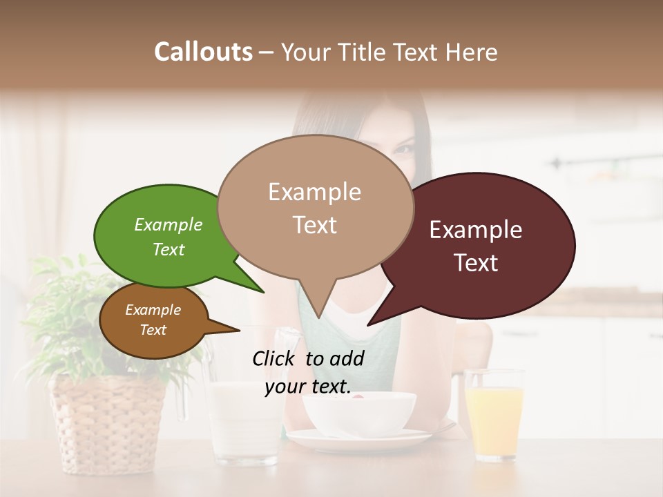 Caucasian Plate Young PowerPoint Template