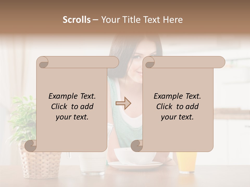 Caucasian Plate Young PowerPoint Template