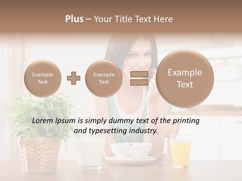 Caucasian Plate Young PowerPoint Template