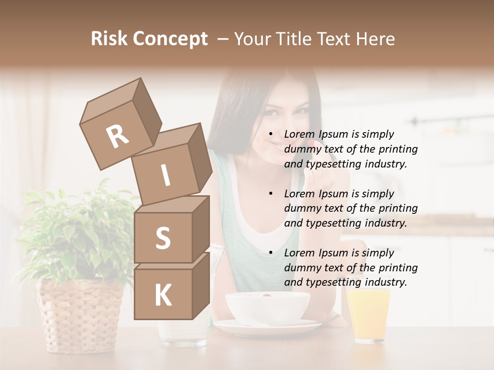 Caucasian Plate Young PowerPoint Template