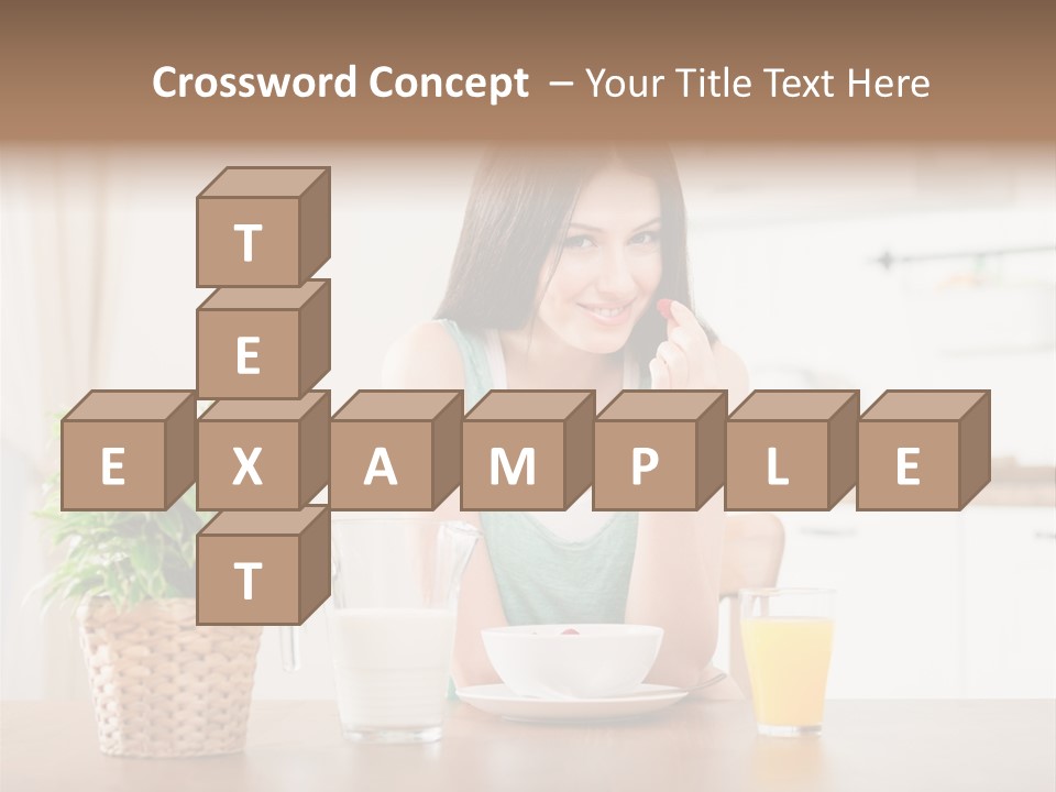 Caucasian Plate Young PowerPoint Template