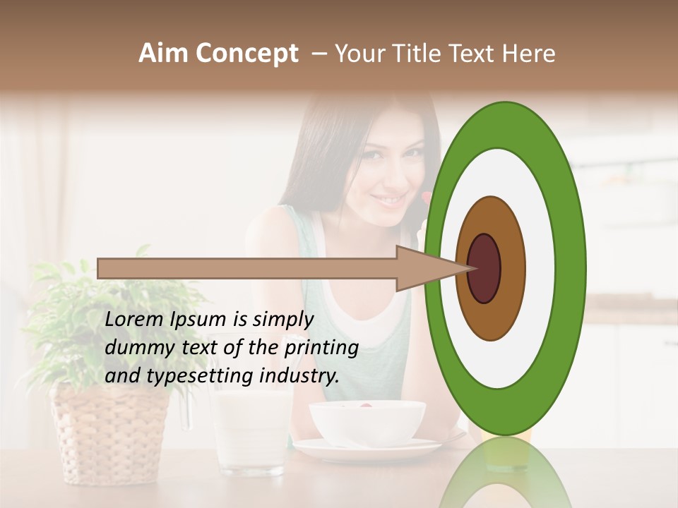 Caucasian Plate Young PowerPoint Template