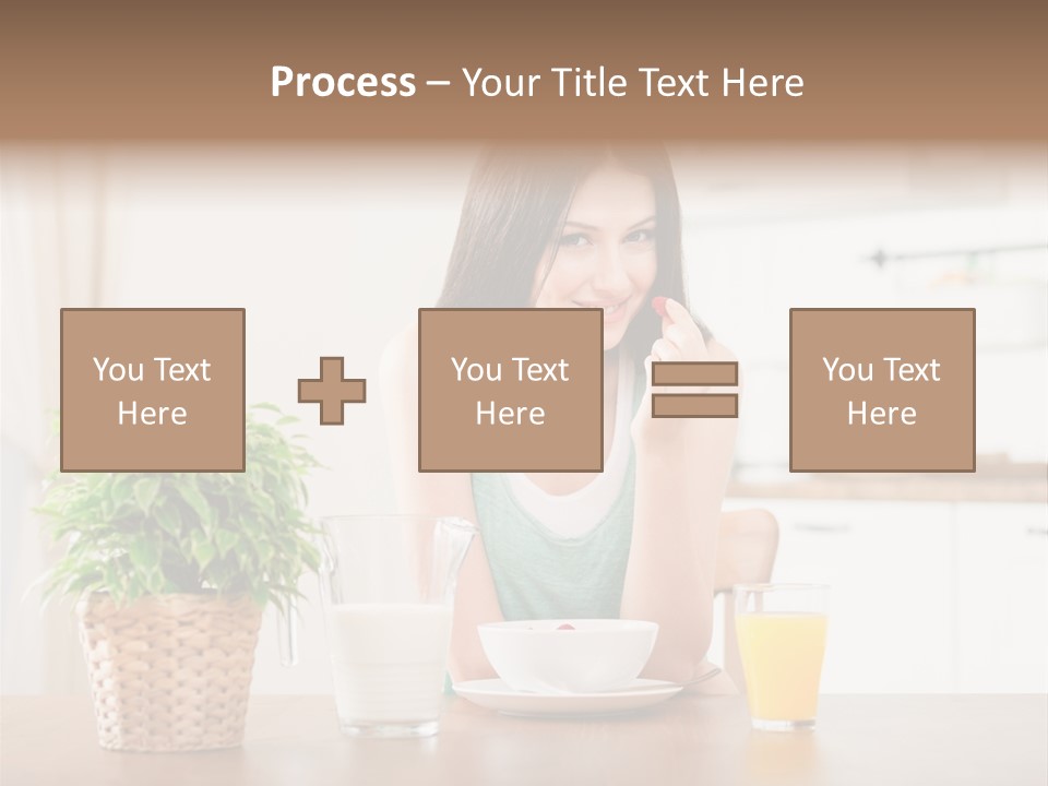 Caucasian Plate Young PowerPoint Template
