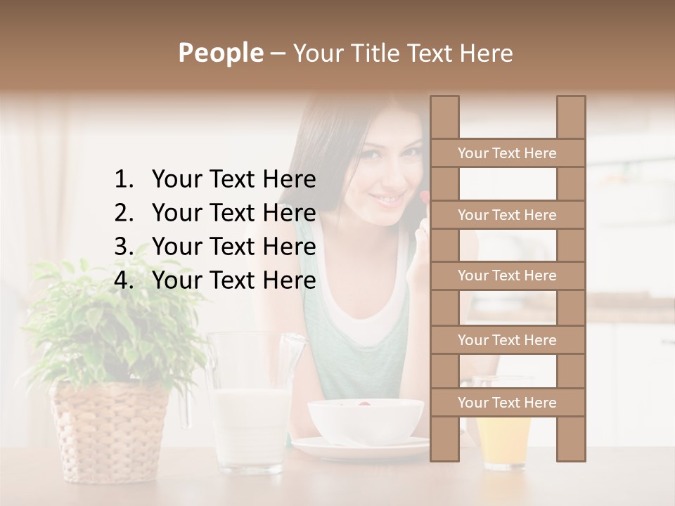 Caucasian Plate Young PowerPoint Template