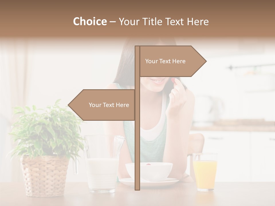 Caucasian Plate Young PowerPoint Template