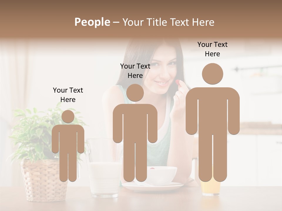 Caucasian Plate Young PowerPoint Template