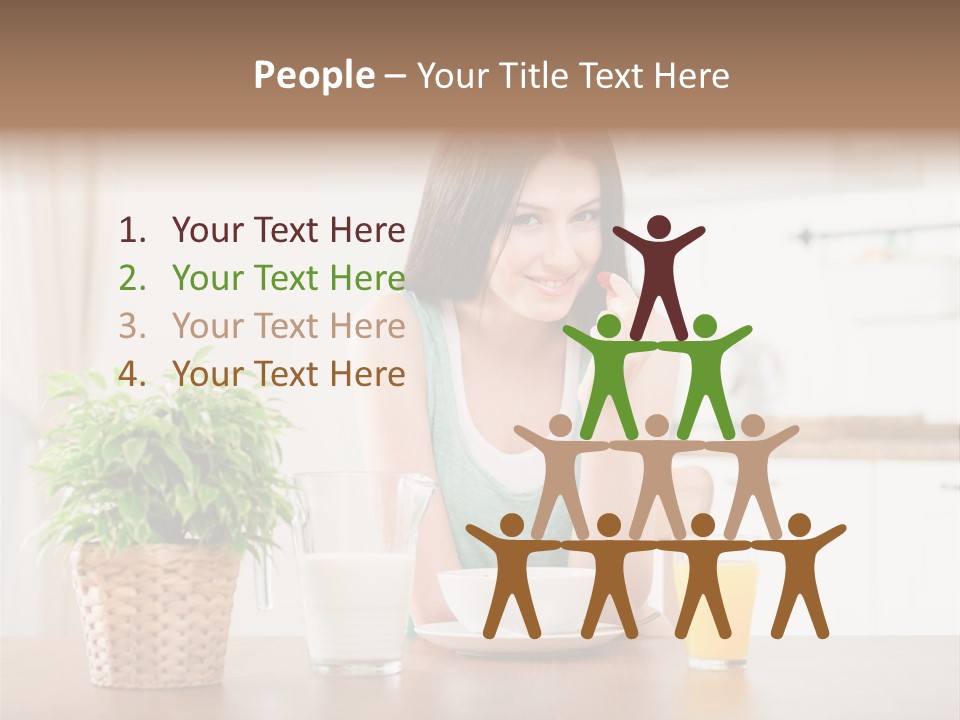 Caucasian Plate Young PowerPoint Template