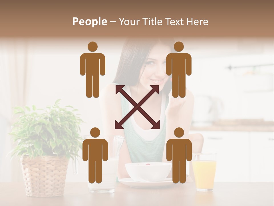 Caucasian Plate Young PowerPoint Template