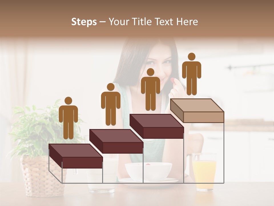 Caucasian Plate Young PowerPoint Template