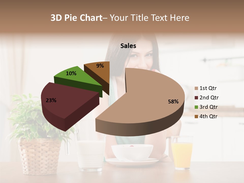 Caucasian Plate Young PowerPoint Template