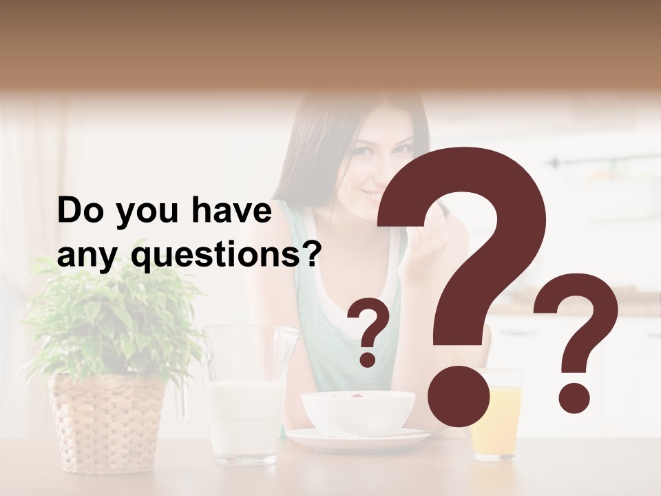 Caucasian Plate Young PowerPoint Template