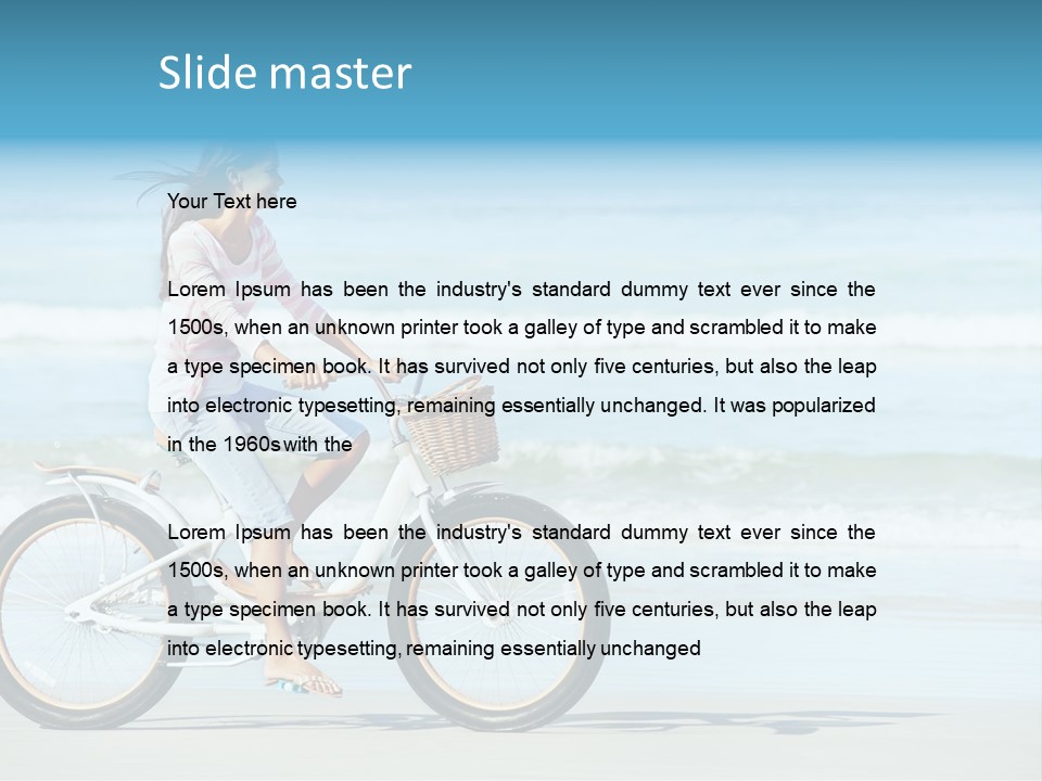 Biking Bicycle Healthy PowerPoint Template