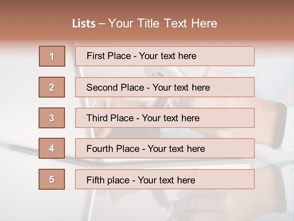 Mobility Information Finger PowerPoint Template
