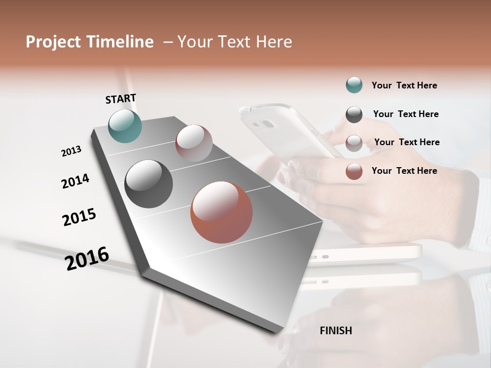 Mobility Information Finger PowerPoint Template