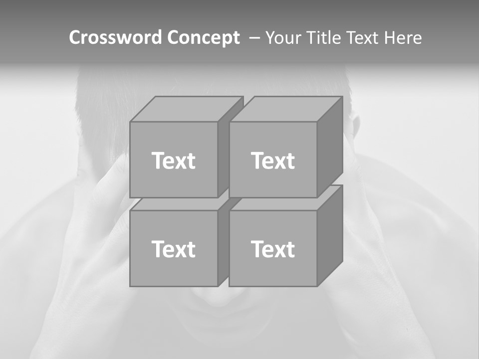 A Man Holding His Hands To His Face PowerPoint Template