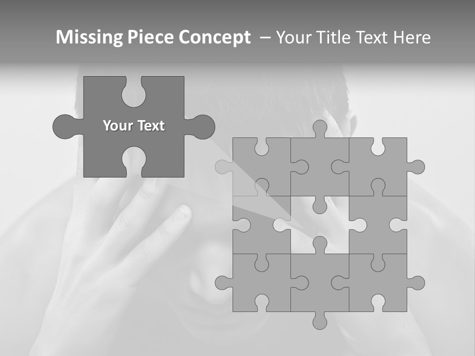 A Man Holding His Hands To His Face PowerPoint Template