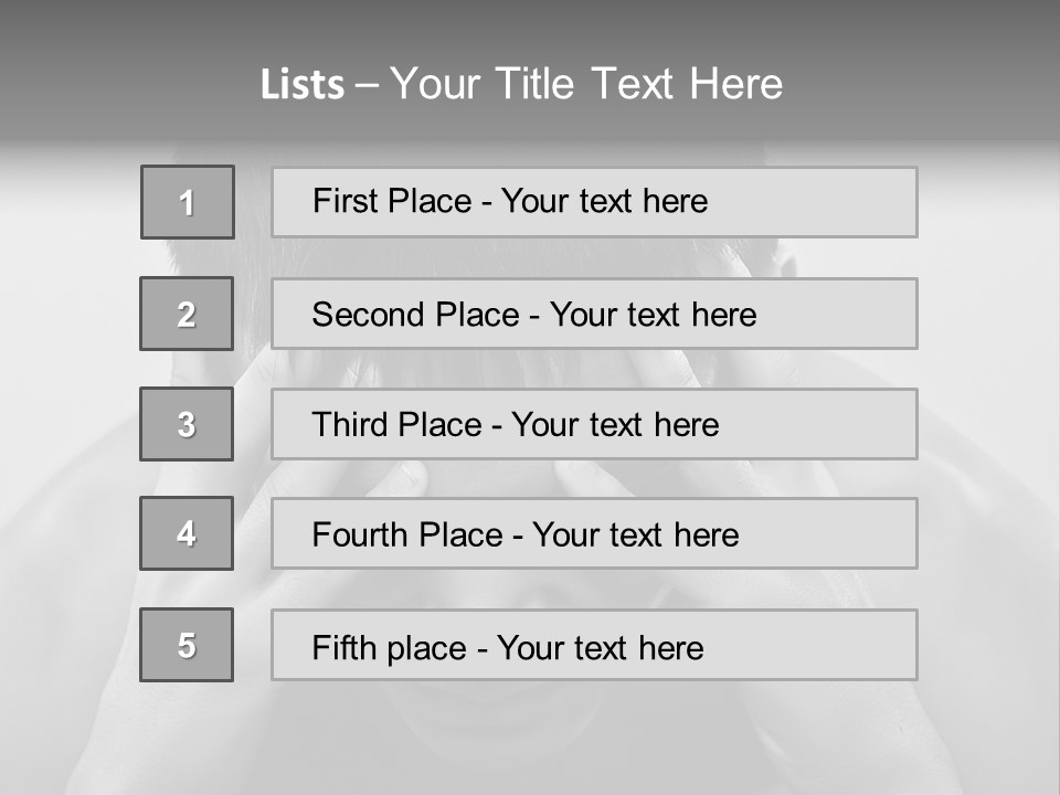 A Man Holding His Hands To His Face PowerPoint Template