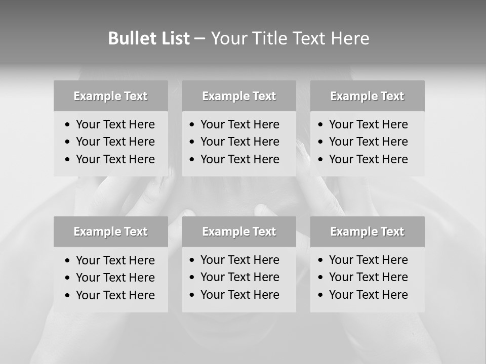 A Man Holding His Hands To His Face PowerPoint Template