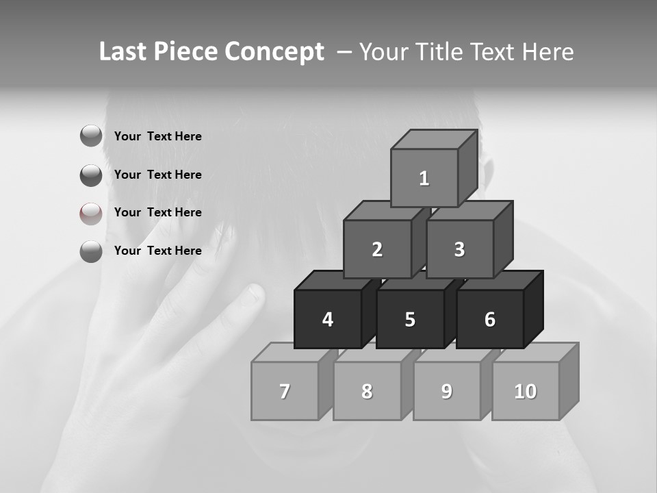 A Man Holding His Hands To His Face PowerPoint Template