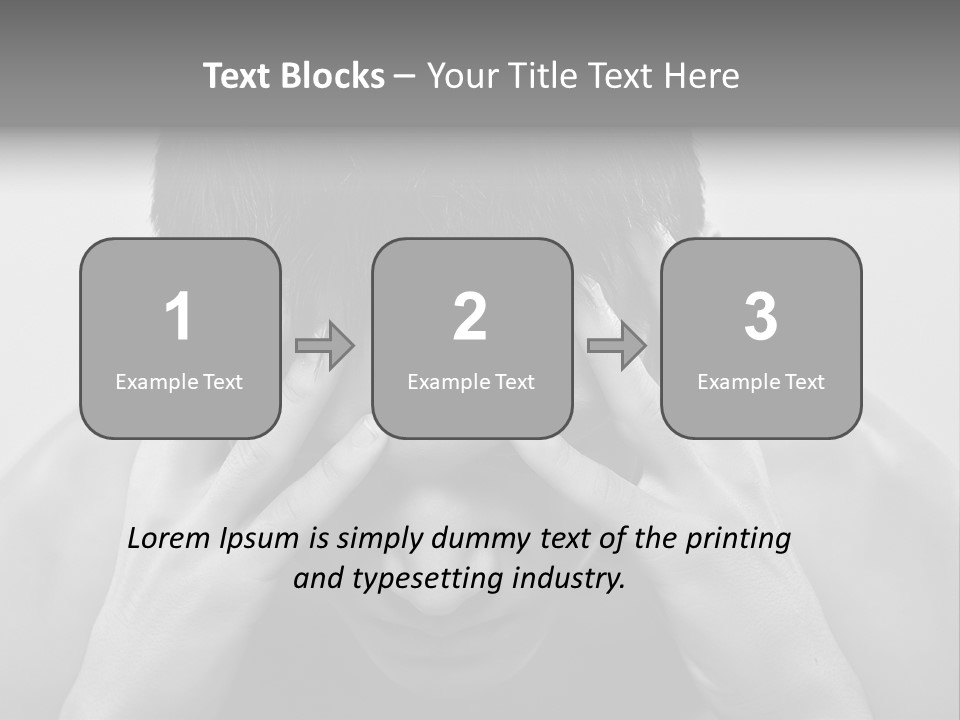 A Man Holding His Hands To His Face PowerPoint Template