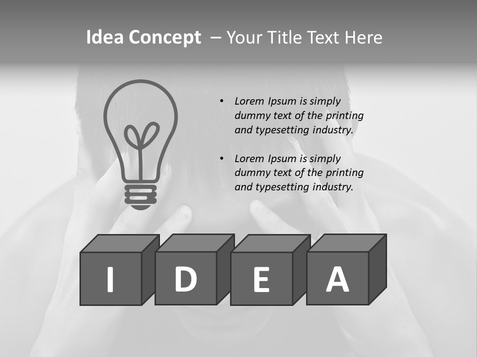 A Man Holding His Hands To His Face PowerPoint Template