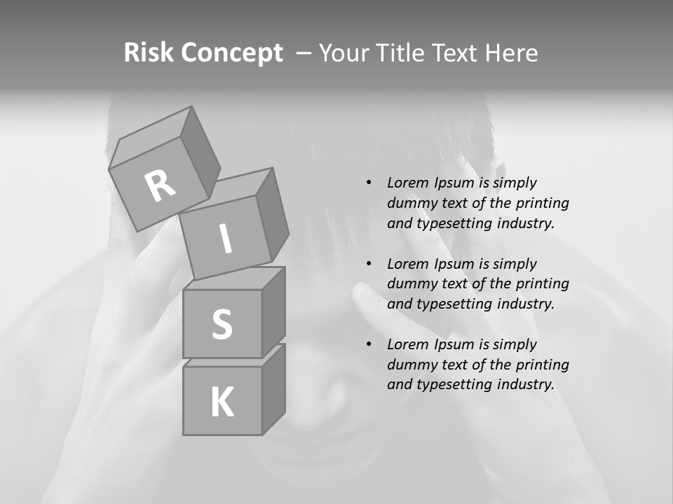 A Man Holding His Hands To His Face PowerPoint Template