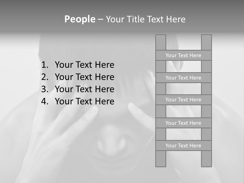 A Man Holding His Hands To His Face PowerPoint Template