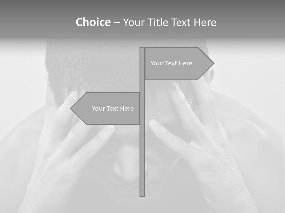 A Man Holding His Hands To His Face PowerPoint Template