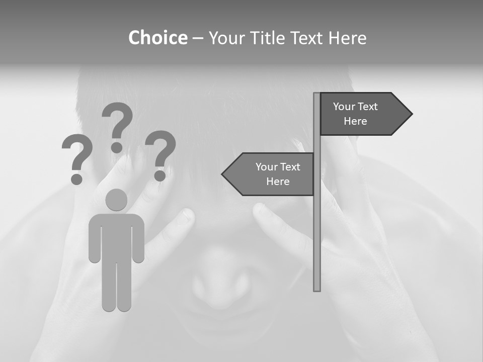 A Man Holding His Hands To His Face PowerPoint Template