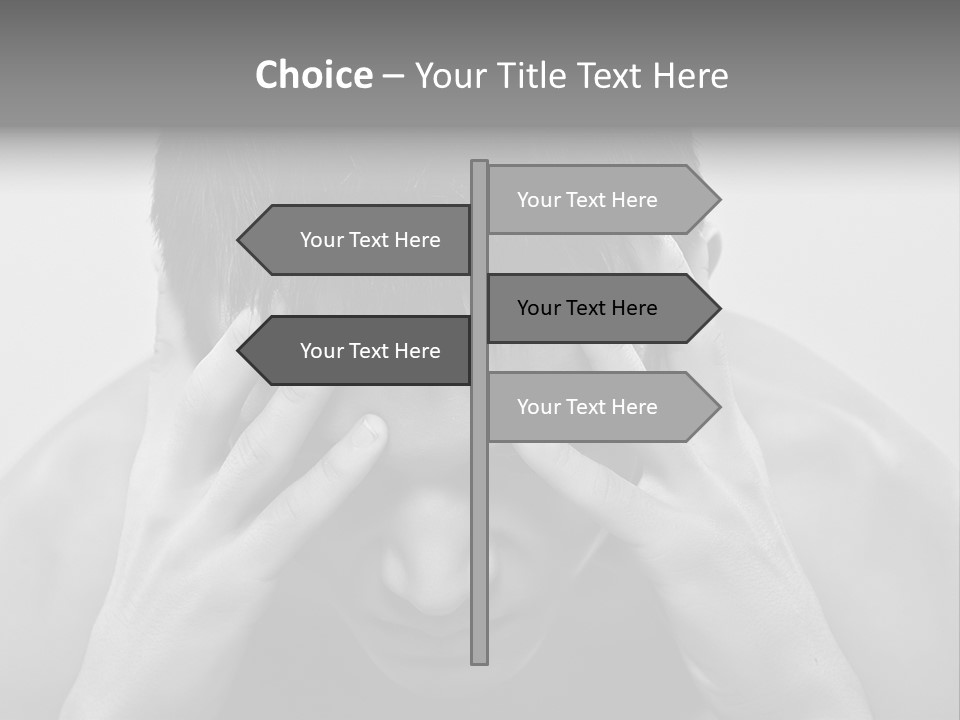 A Man Holding His Hands To His Face PowerPoint Template