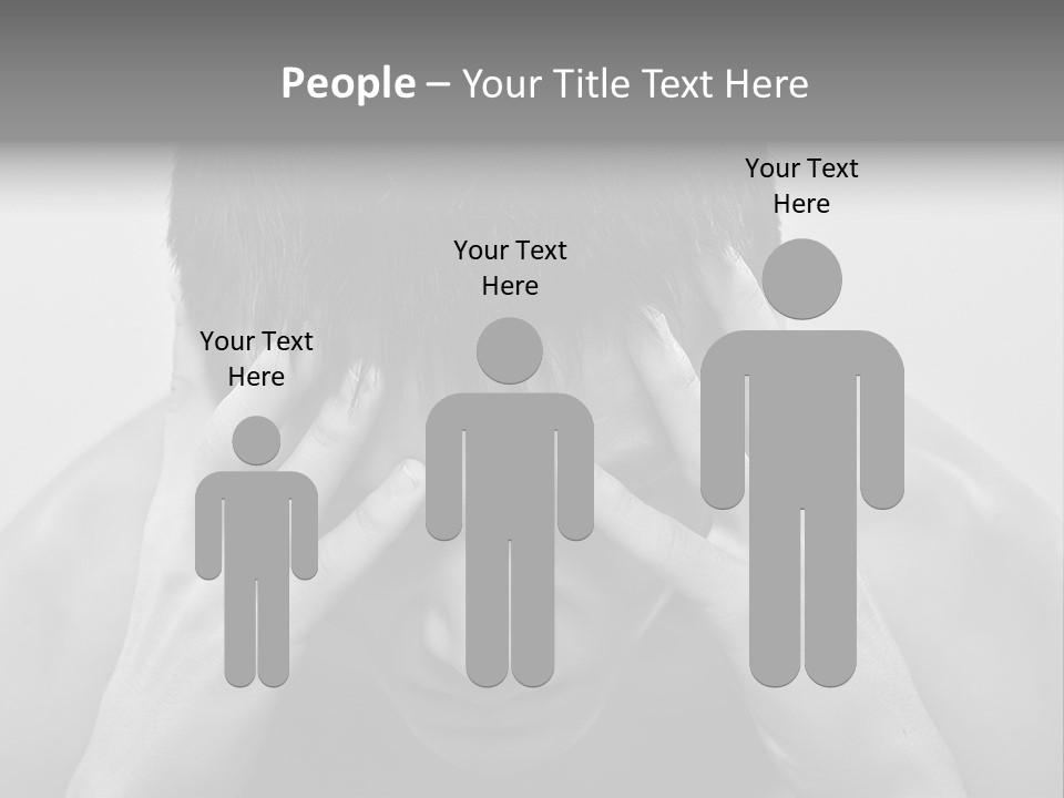 A Man Holding His Hands To His Face PowerPoint Template