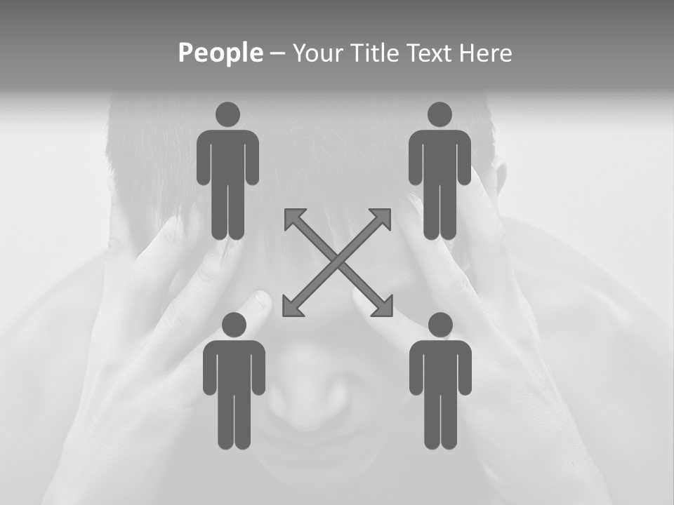 A Man Holding His Hands To His Face PowerPoint Template