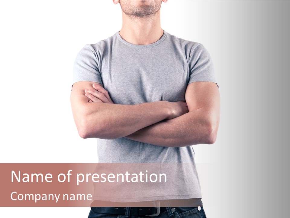 Portrait Front Caucasian PowerPoint Template