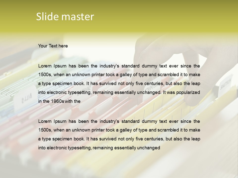 Cabinet Financial Information PowerPoint Template