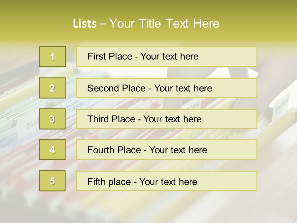 Cabinet Financial Information PowerPoint Template