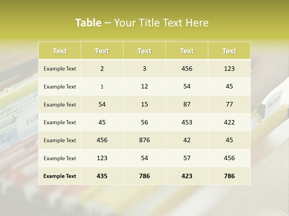 Cabinet Financial Information PowerPoint Template