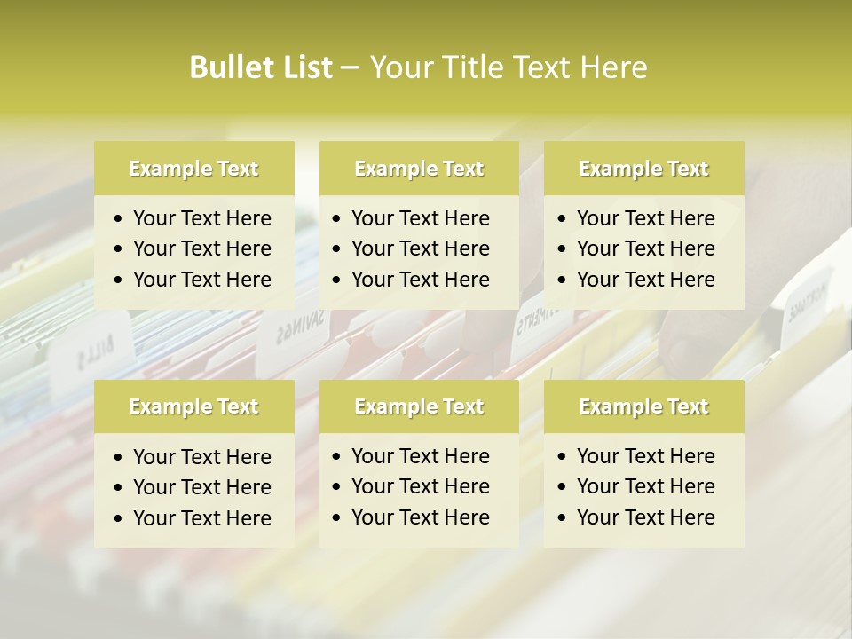 Cabinet Financial Information PowerPoint Template