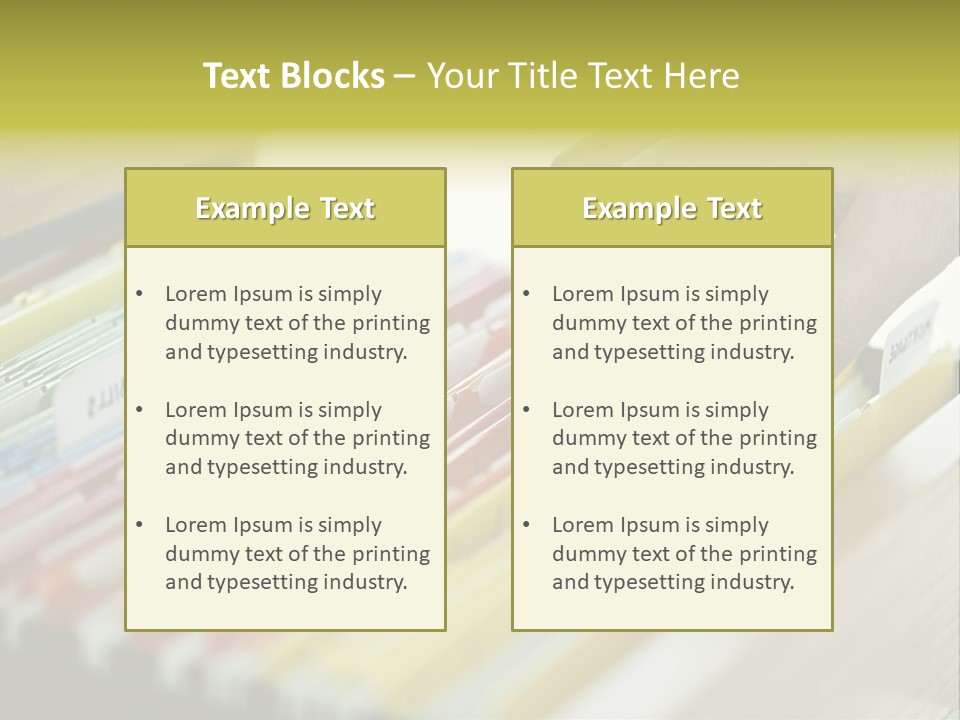 Cabinet Financial Information PowerPoint Template