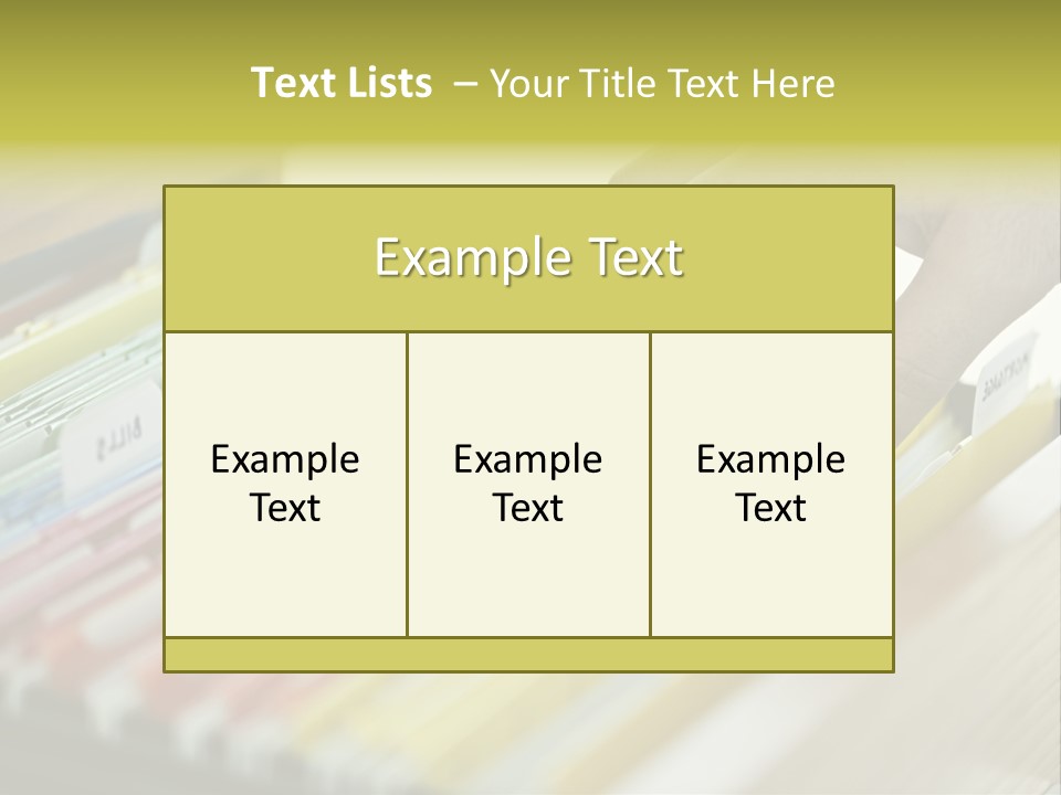 Cabinet Financial Information PowerPoint Template