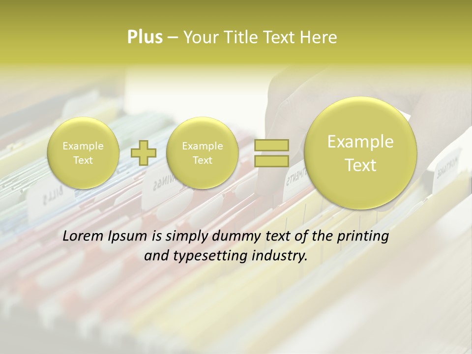 Cabinet Financial Information PowerPoint Template