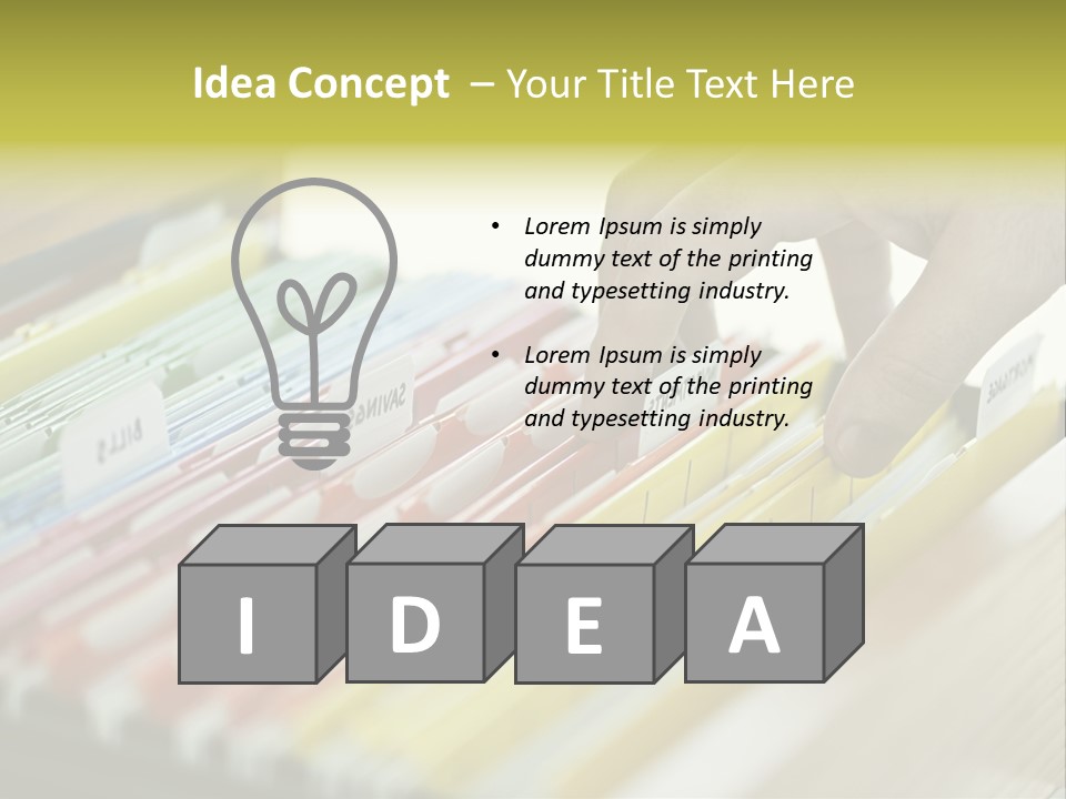 Cabinet Financial Information PowerPoint Template