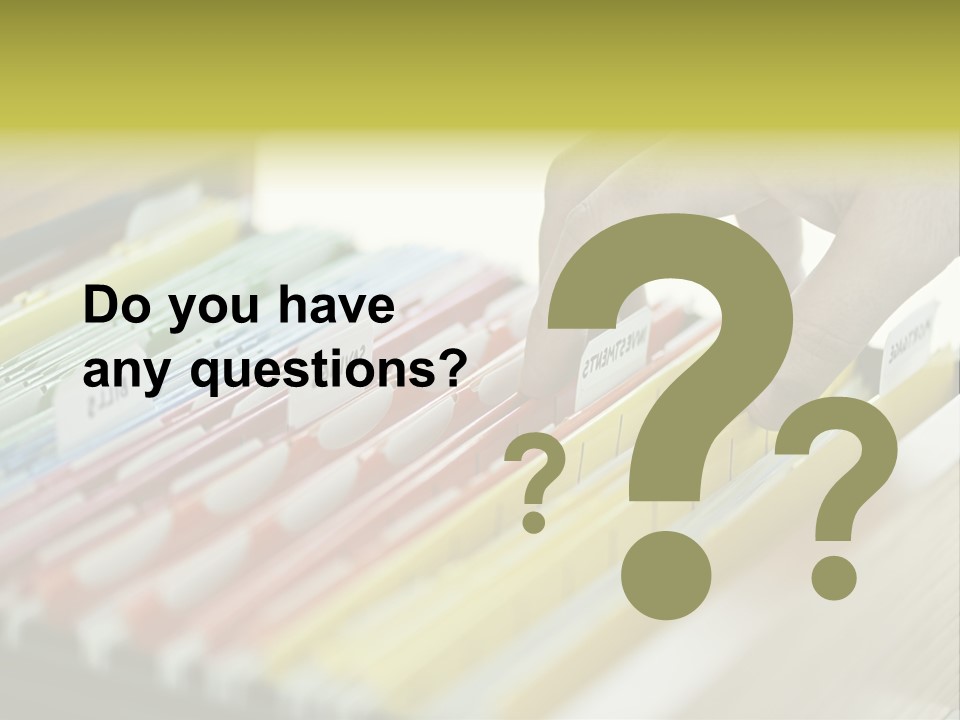 Cabinet Financial Information PowerPoint Template