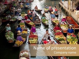 Water Thailand Archeology PowerPoint Template