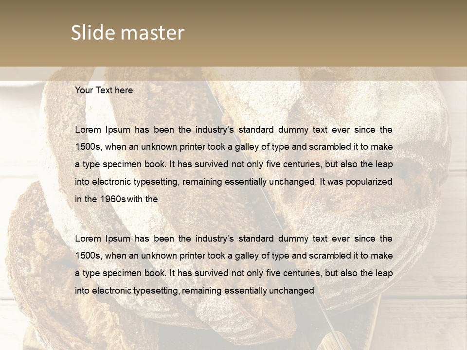 Fresh Sliced Yeast PowerPoint Template