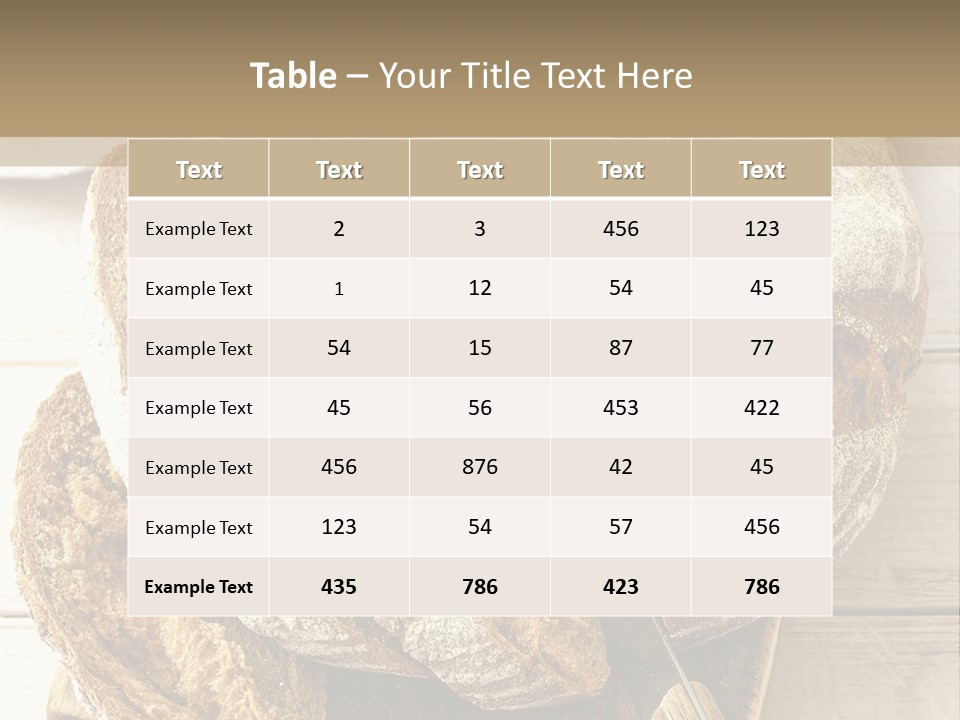 Fresh Sliced Yeast PowerPoint Template