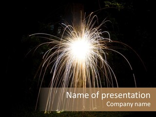 Red Sparkler Spin PowerPoint Template