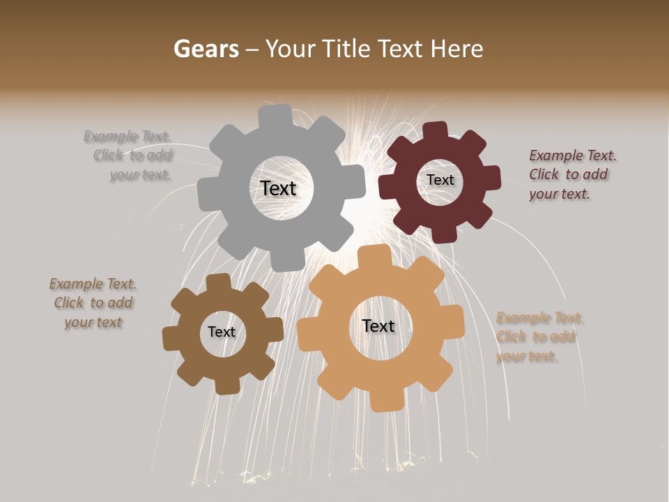 Red Sparkler Spin PowerPoint Template