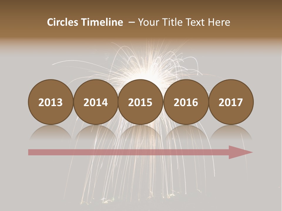 Red Sparkler Spin PowerPoint Template